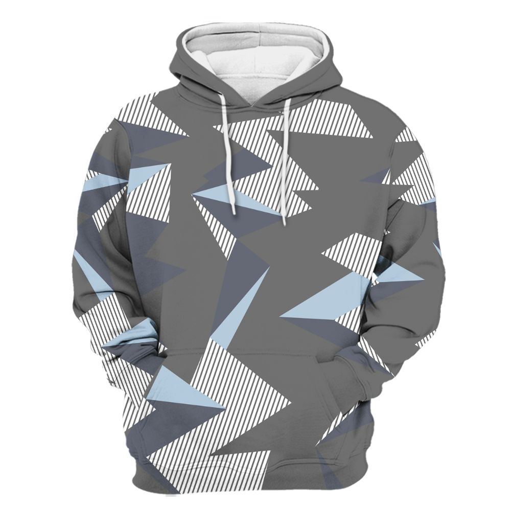 Hoodie To Match Cool Grey 6s - Geometric Camouflage Pattern All Over Print