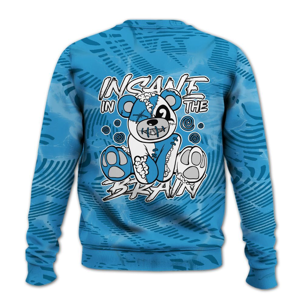 Sweatshirt To Match Powder Blue 9s - Insanes Bear Fume All Over Print
