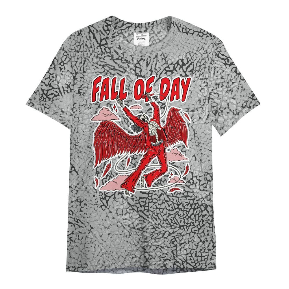 Shirt To Match Cement Grey 3s - Fall Of Days Skeleton Heart All Over Print