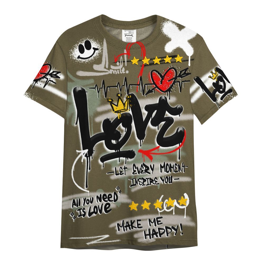 Shirt To Match Dunk Low Year Of The Snake - Happy Love Beats Graffiti Streetwear All Over Print