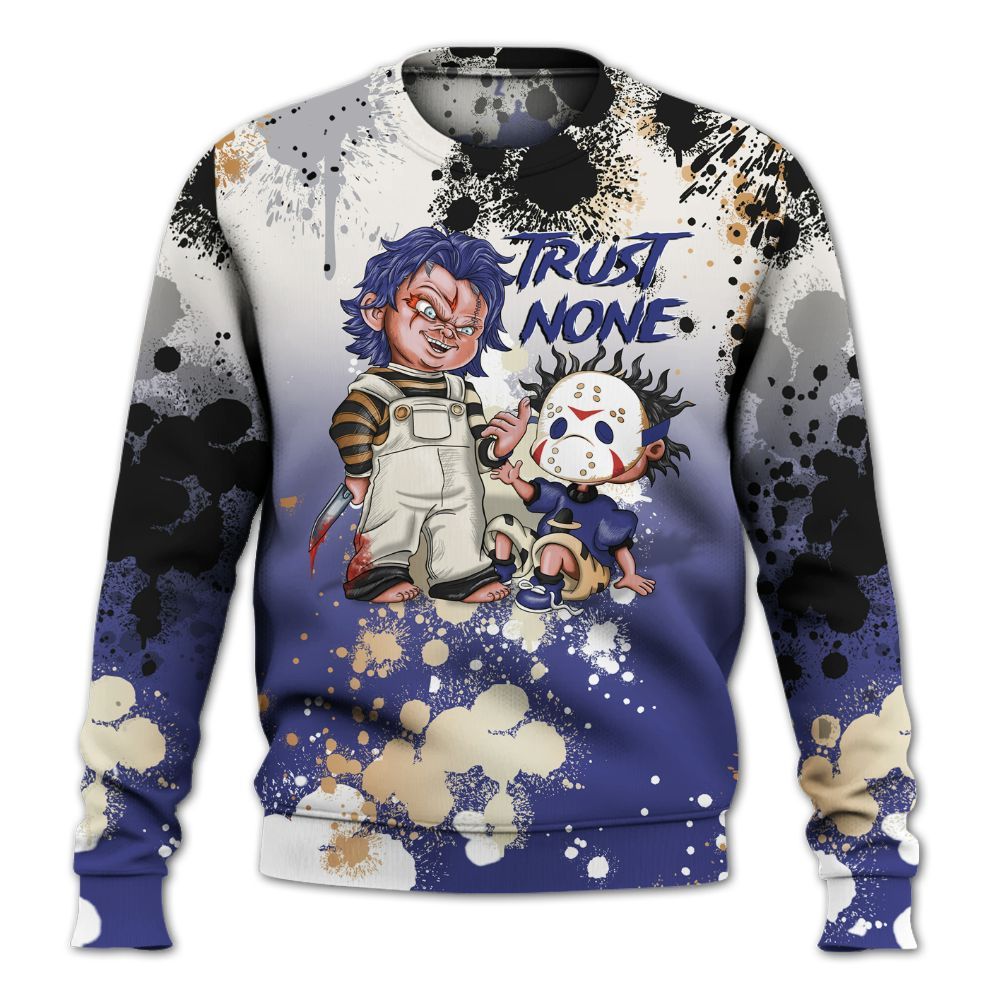 Sweatshirt To Match JM Pro Black Concord - Trust No One Scary All Over Print