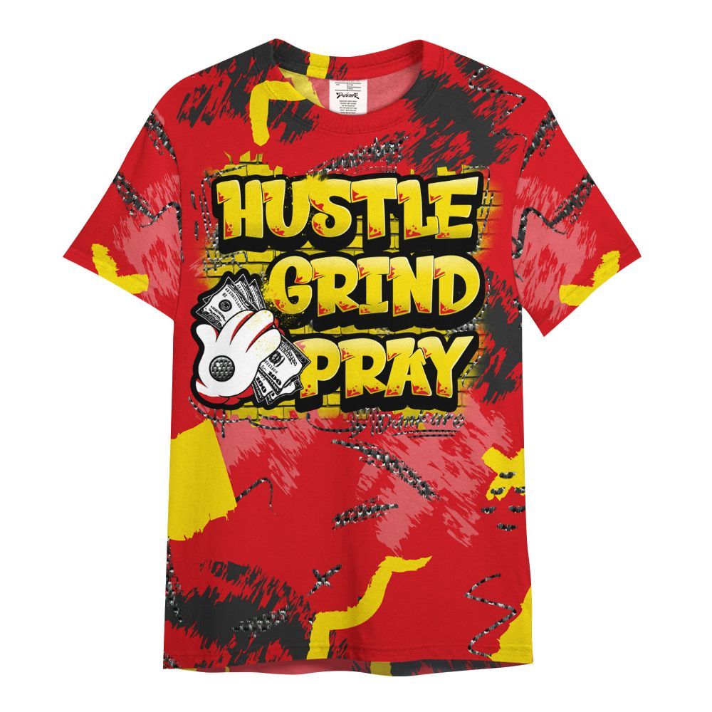 Shirt To Match Ferrari 14s - Hustle Grind Pray All Over Print
