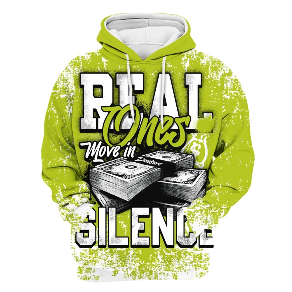 Hoodie To Match Bright Cactus 13s - Move In Silence Money Street Retro All Over Print
