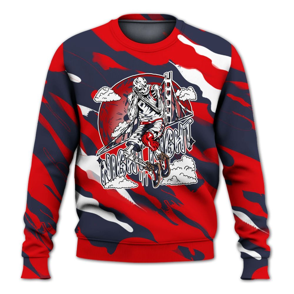 Sweatshirt To Match Low OG Howard Bison 1s - Seeya Skeleton Colored All Over Print