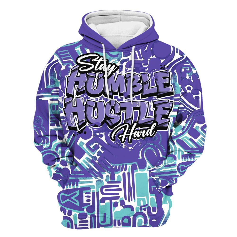 Hoodie To Match Low Hornets 1s - Humble Hustle Retro All Over Print