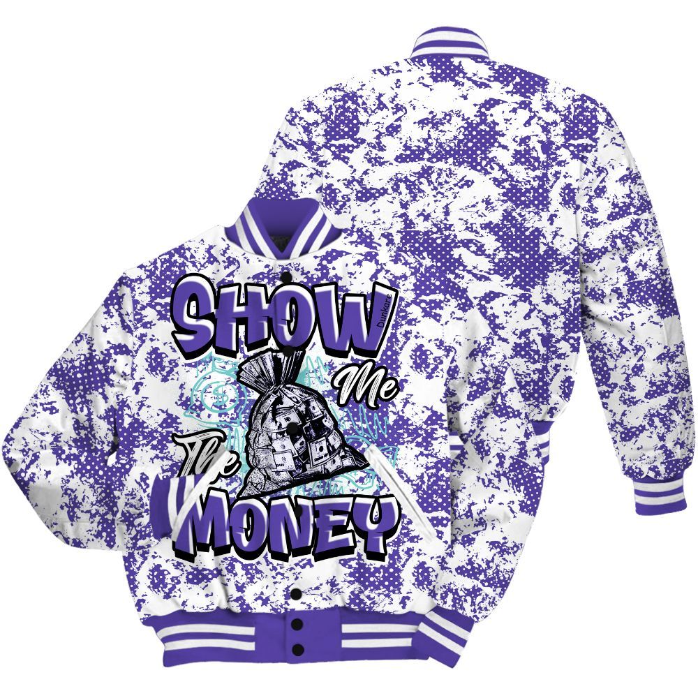 Varsity Jacket To Match Low Hornets 1s - Show Me The Money Retro All Over Print