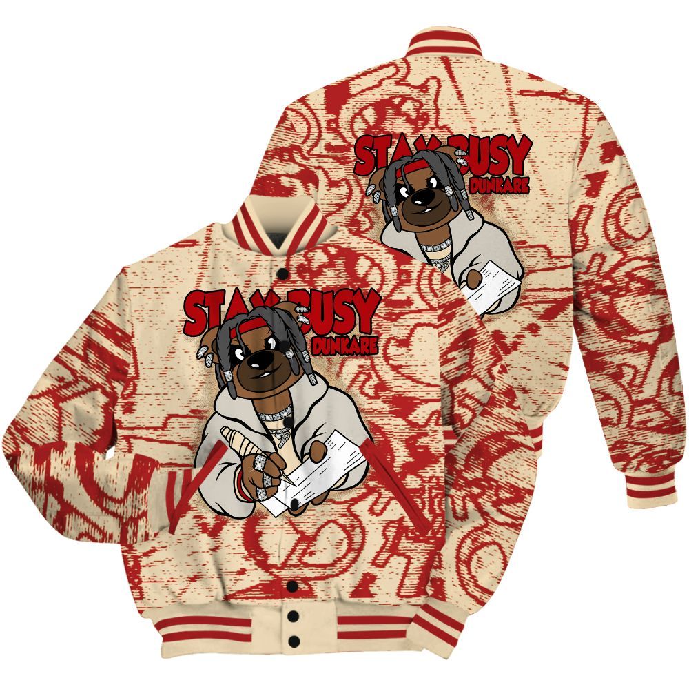 Varsity Jacket To Match Dunk Low Strawberry Waffle Shirt - Maintain Activity Bear Avant-Garde All Over Print