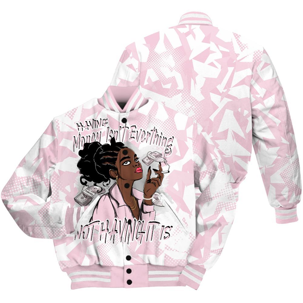 Varsity Jacket To Match Orchid 4s - Having Money Isn't Everthing Retro All Over Print
