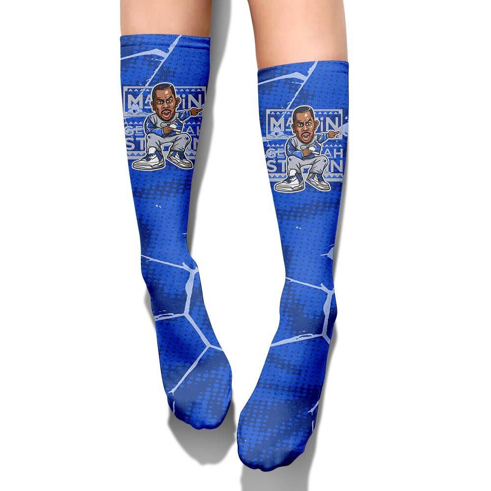Sock To Match Air Foamposite One Royal - Get Tag Sneakers Steppin' Graphic