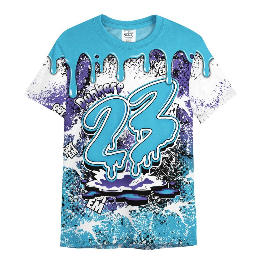 Shirt To Match Retro Aqua 6s - Dripping 23 Drip All Over Print