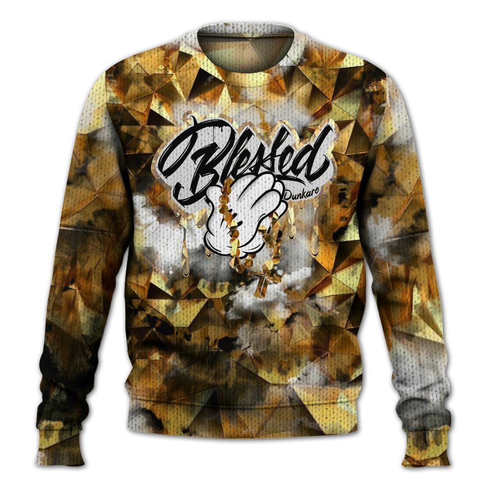 Knitted Sweater To Match NET Gold 4s - God Blessed Tie Dye