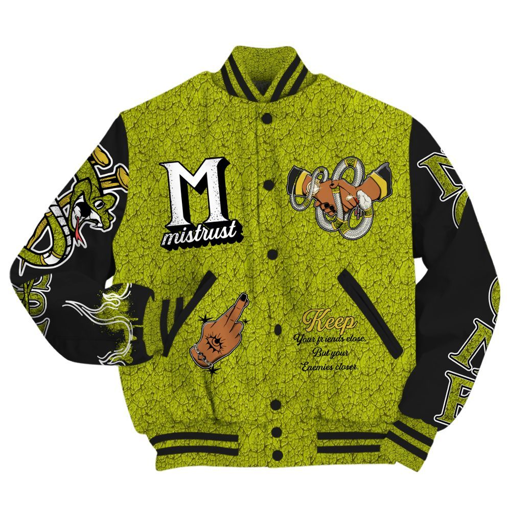 Varsity Jacket To Match Dunk Low QS Halloween Skull - Trust No One Snake-Bite Street Style All Over Print
