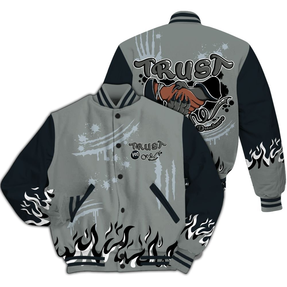 Varsity Jacket To Match Retro Georgetown 6s - Graphic Trust No One All Over Print