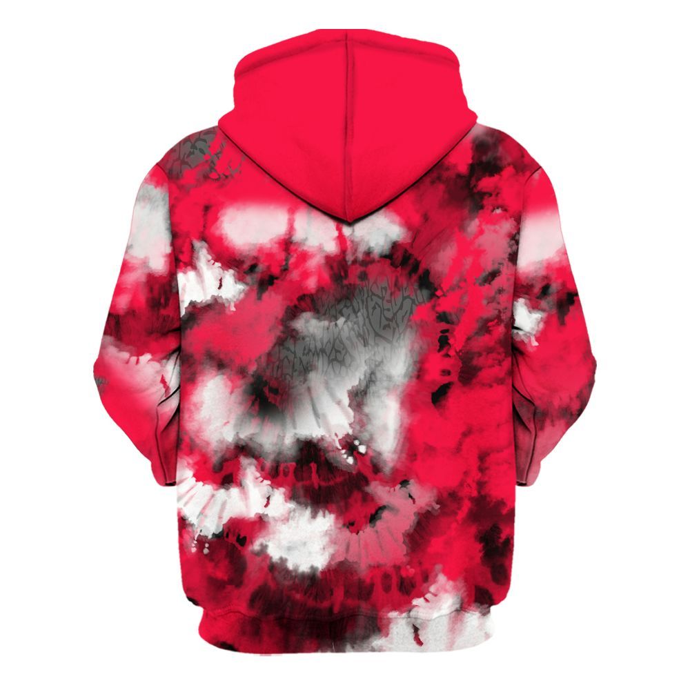 Hoodie To Match Retro Fire Red 3s - God Blessed Tie Dye All Over Print