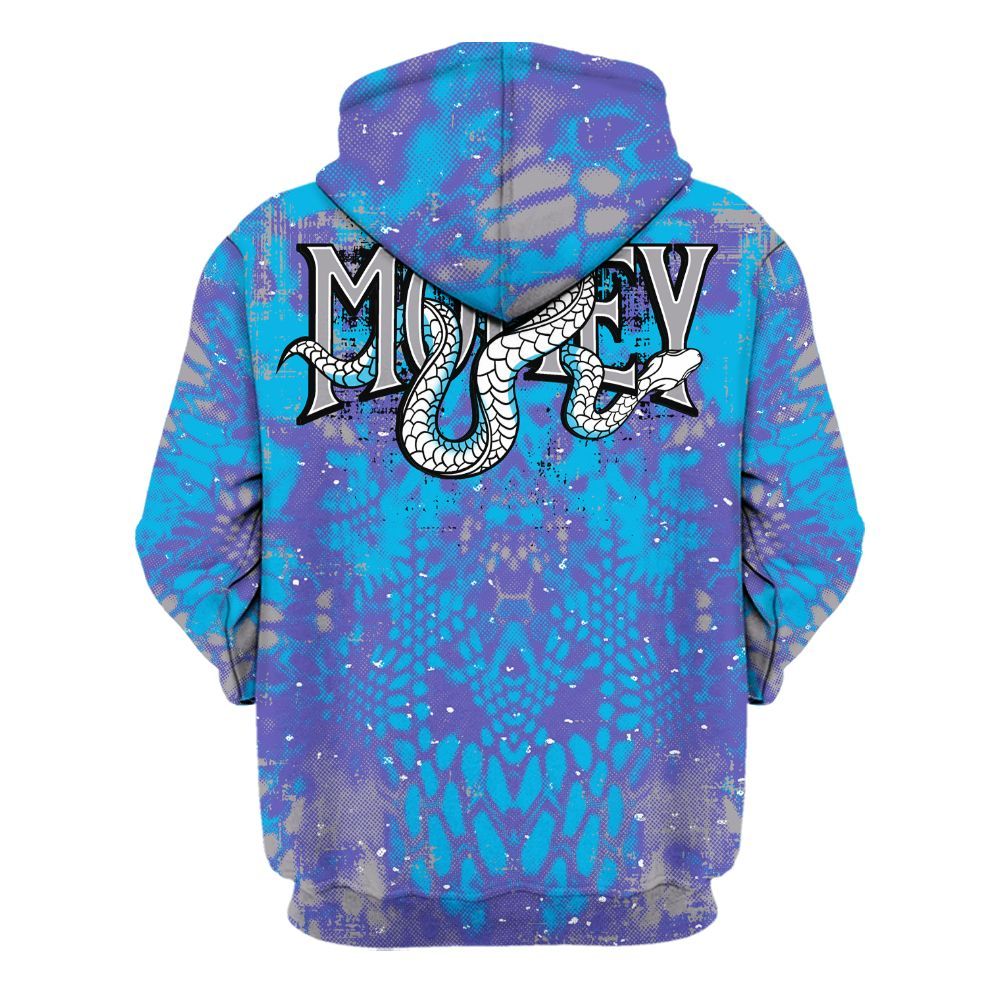 Hoodie To Match Retro Aqua 8s - Snake Move In Silence All Over Print