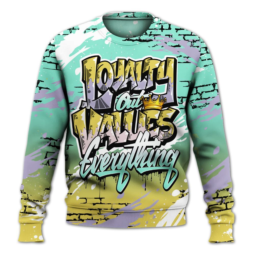 Sweatshirt To Match Dunk Low Easter 2026 - Values Of Loyalty Drip All Over Print
