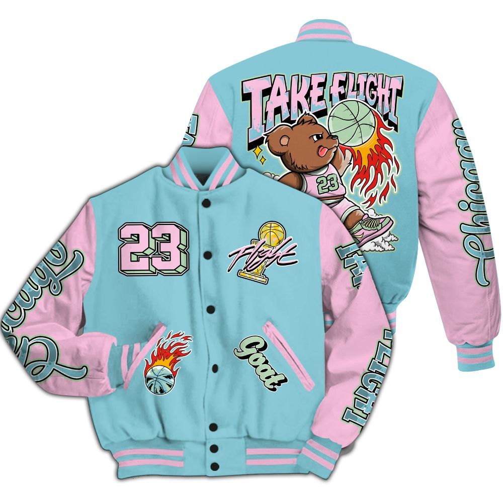 Varsity Jacket To Match SB Dunk Low Visty - Number 23 Basketball Bear All Over Print