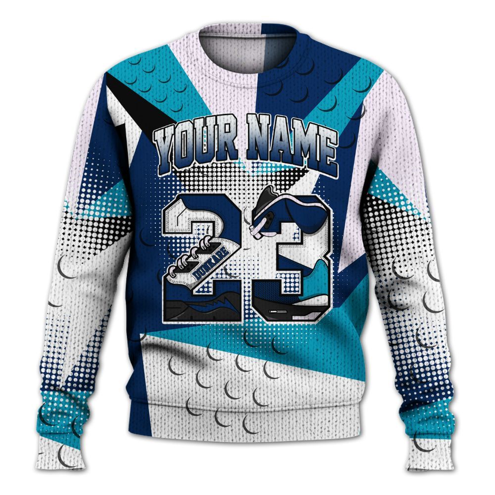 Knitted Sweater To Match Kobe 5 X-Ray - Poly Custom Name Number 23 5s