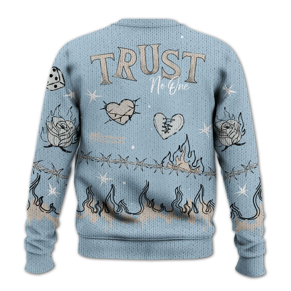 Sweater To Match High OG Alaska 1s - Trust No One Snake-Bite Doodle Crayon Graphic
