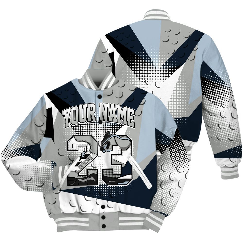 Varsity Jacket To Match Retro Georgetown 6s Shirt, Poly Custom Name Number 23 5s All Over Print
