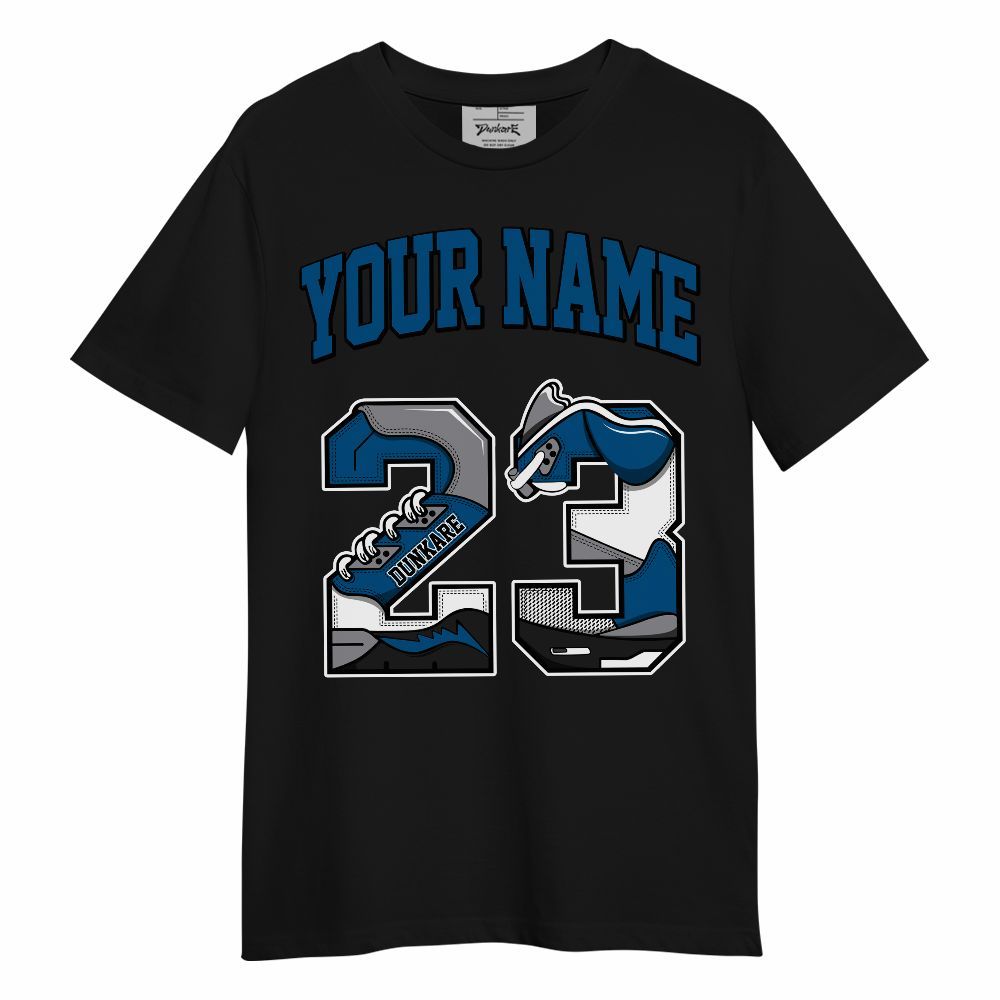 Shirt To Match High OG True Blue 1s - Custom Name Number 23 5s Unisex Shirt