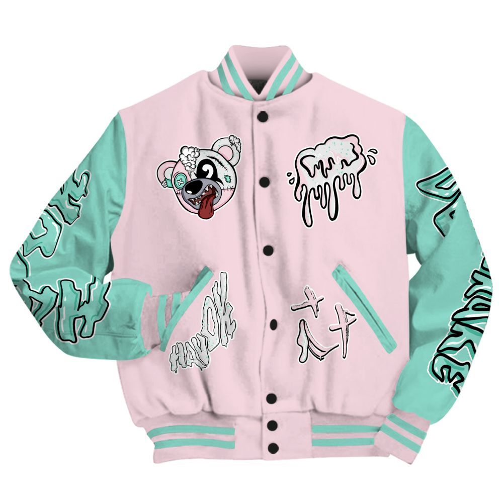 Varsity Jacket To Match Retro Easter 5s - Havok Bear All Over Print