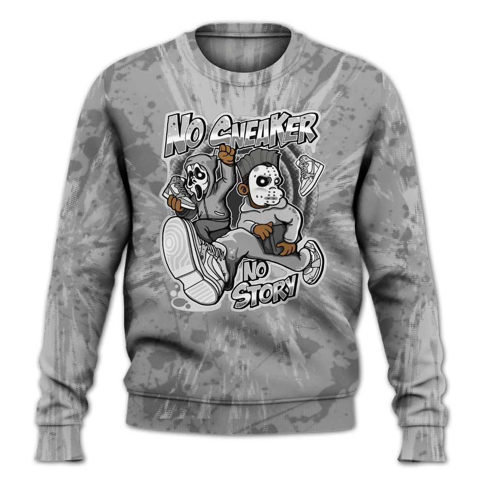 Sweatshirt To Match Black Wolf Grey 12s - Sneakers Make Story Graphic Luxury All Over Print