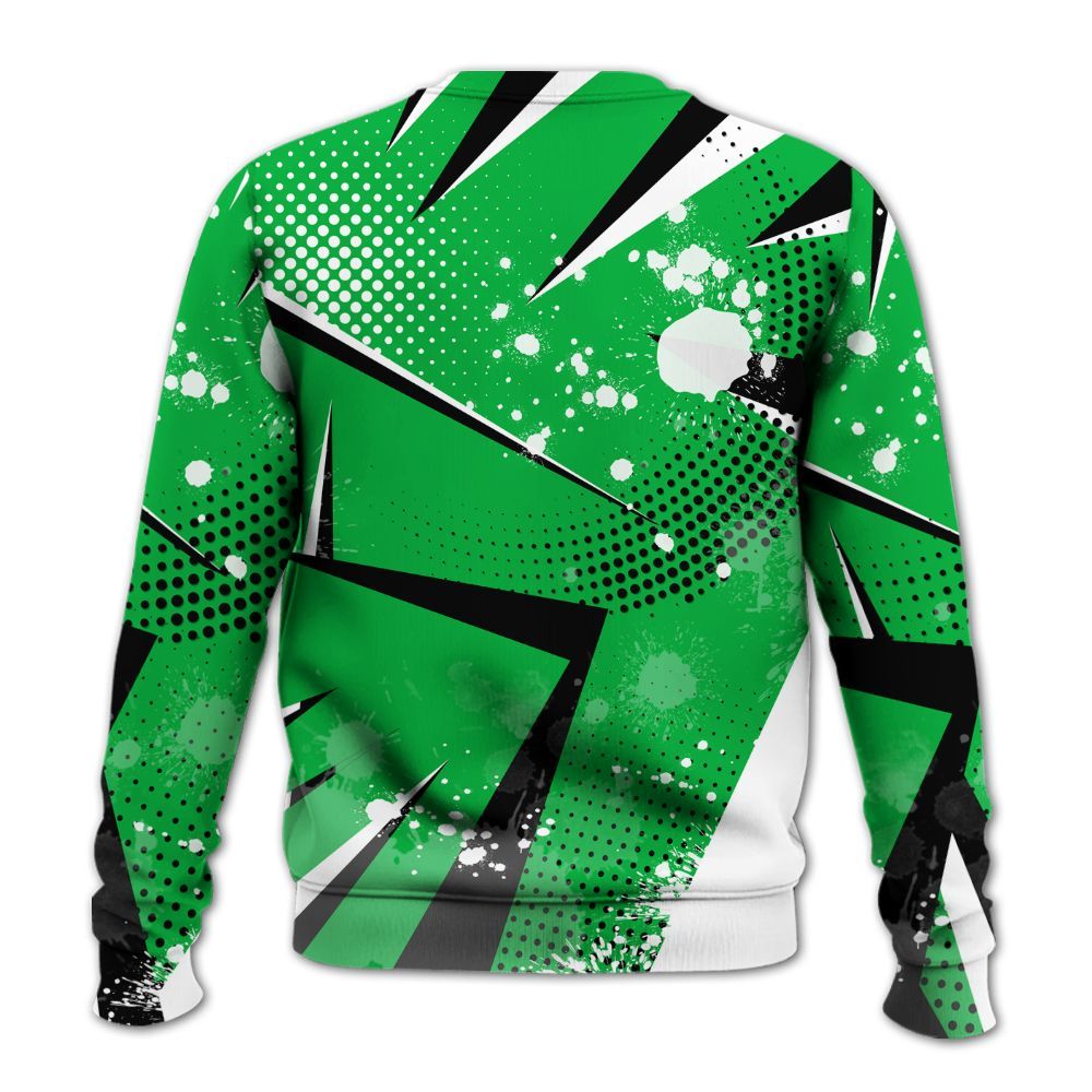 Sweatshirt To Match Lucky Green 5s - Poly Trust No One Dripping All Over Print