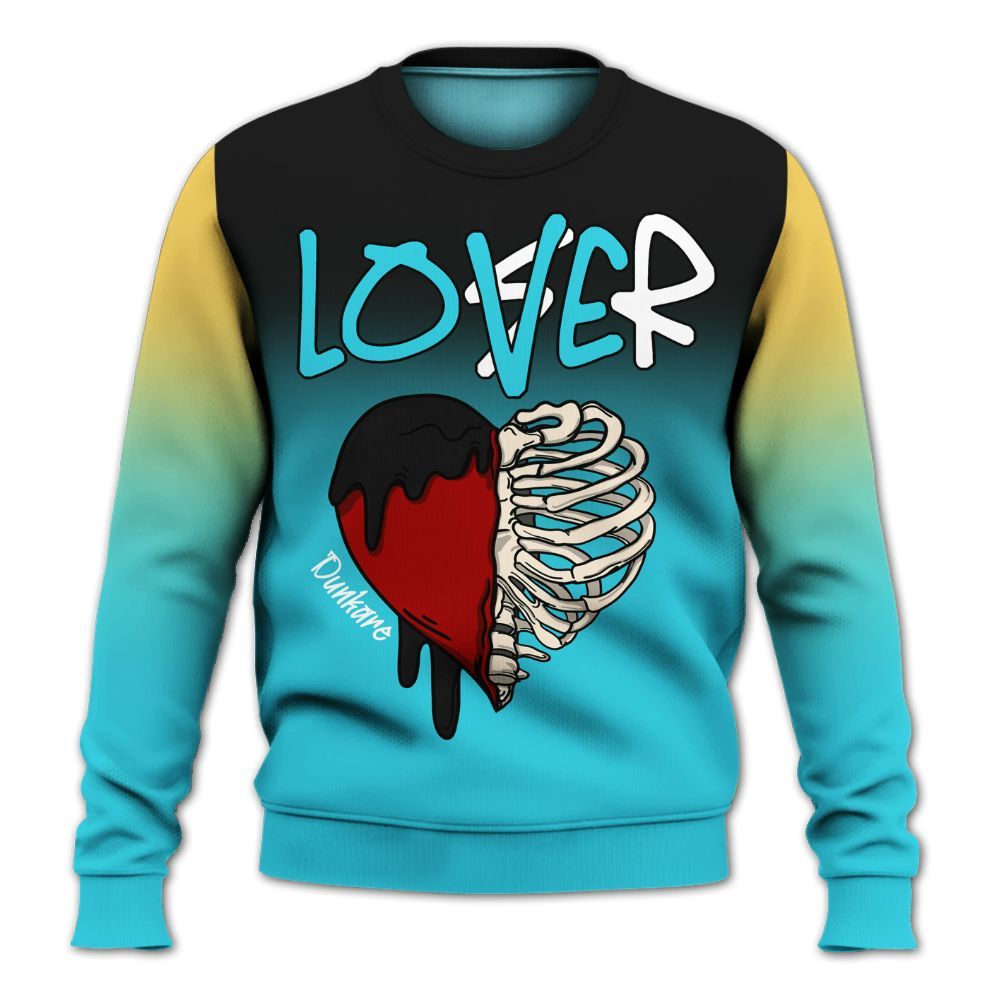 Sweatshirt To Match Retro Gamma Blue 11s - Loser Lover Dripping All Over Print