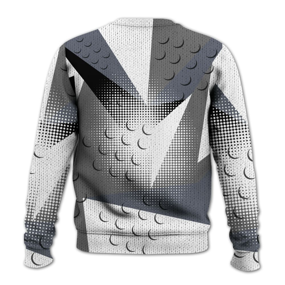 Knitted Sweater To Match Cool Grey 6s - Poly Custom Name Number 23 5s