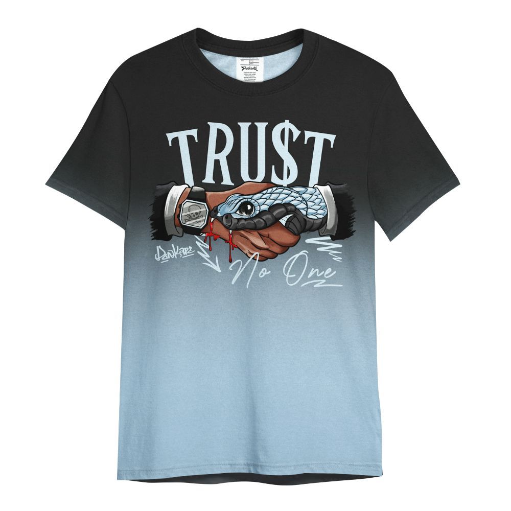 Shirt To Match Foamposite One Psychic Blue - Trust No One Drip All Over Print