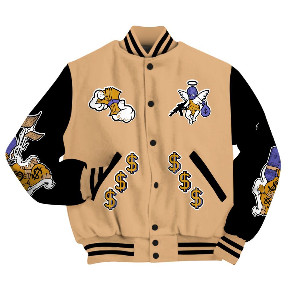 Varsity Jacket To Match SE Afrobeats 7s - Ones Move In Silence Graphic All Over Print