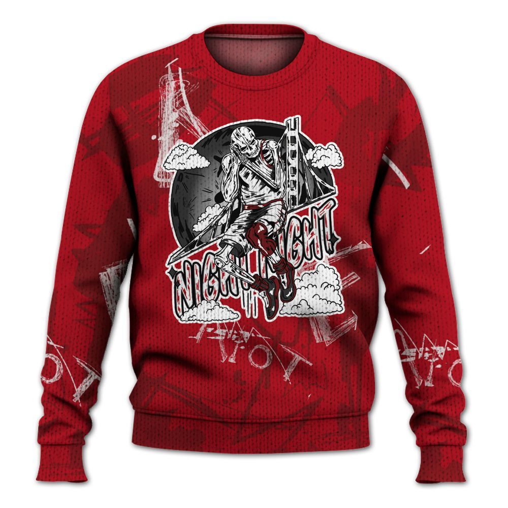 Knitted Sweater To Match Bred Velvet 11s - Seeya Skeleton Messyz