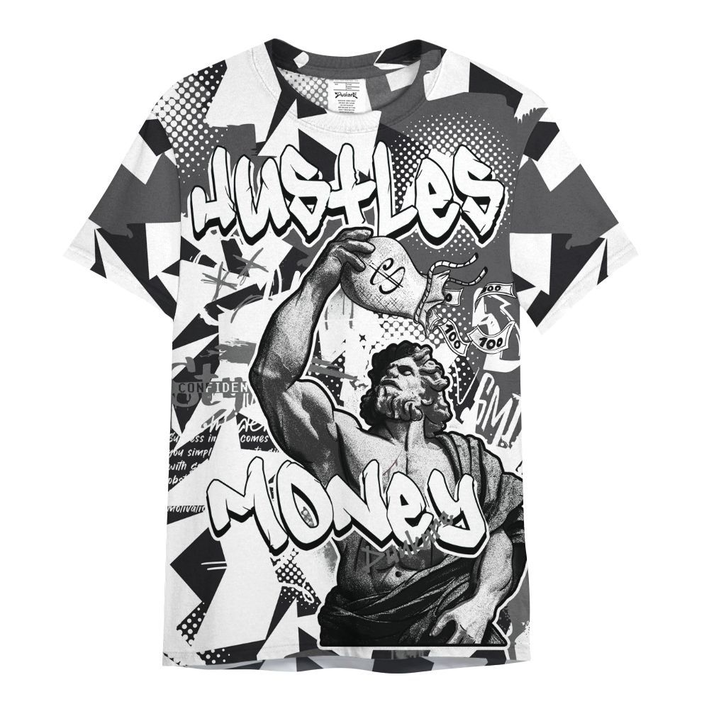 Shirt To Match White Thunder 4s - Huslte Money Retro All Over Print