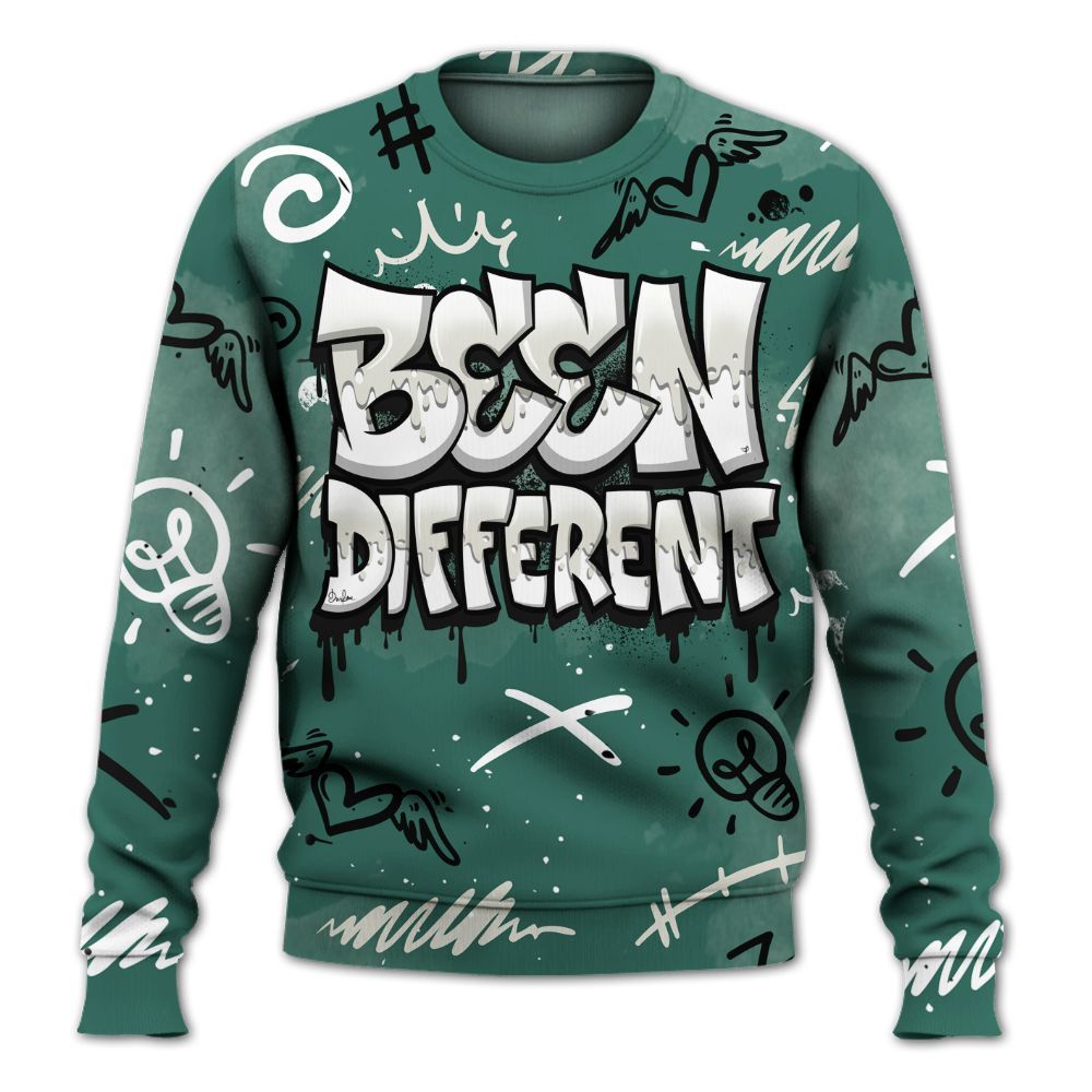 Sweatshirt To Match RM Oxidized Green 4s - Drip Been Di2ferent All Over Print