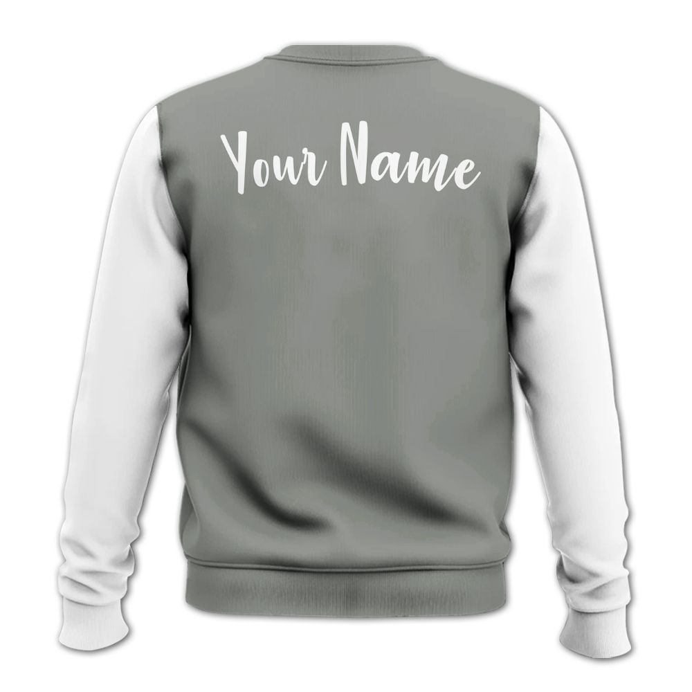 Sweatshirt To Match Paris Cement Grey 4s - Custom Name God Blessed Drip All Over Print