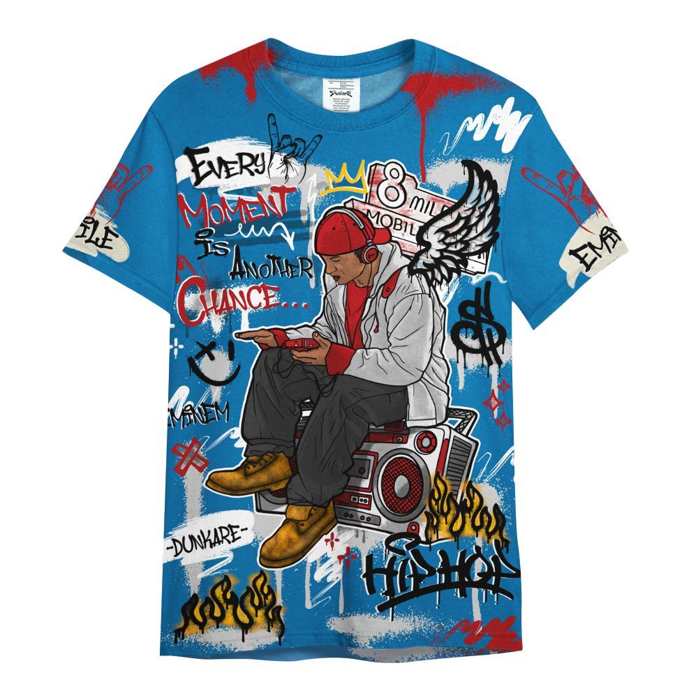Shirt To Match Rare Air 3s - 8Mile Movie Graffiti All Over Print