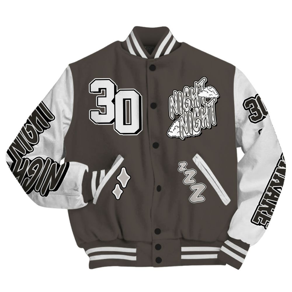 Varsity Jacket To Match Baroque Brown 12s - Seeya Skeleton All Over Print
