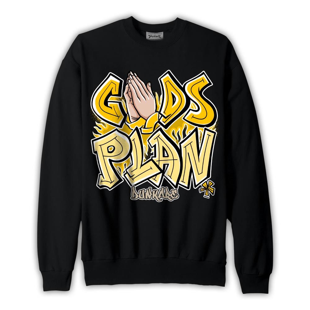 Sweatshirt To match Vivid Sulfur 4s Sweatshirt - Gods Plan Graffiti Graphic