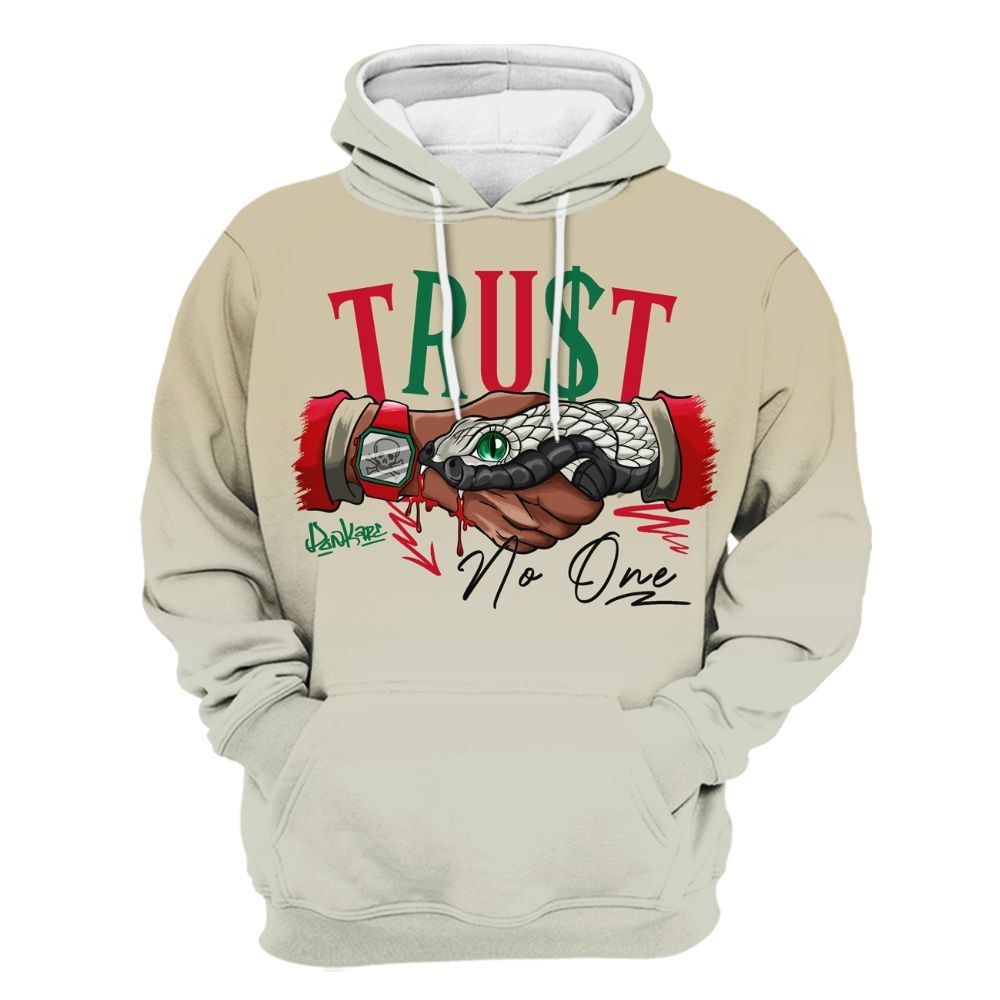 Hoodie To Match El Grito 5s - Snake Trust No One Drip All Over Print