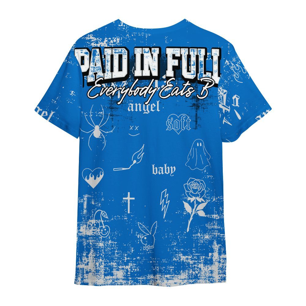 Shirt To Match Blueberry 12s - Paid In Full Money All Over Print