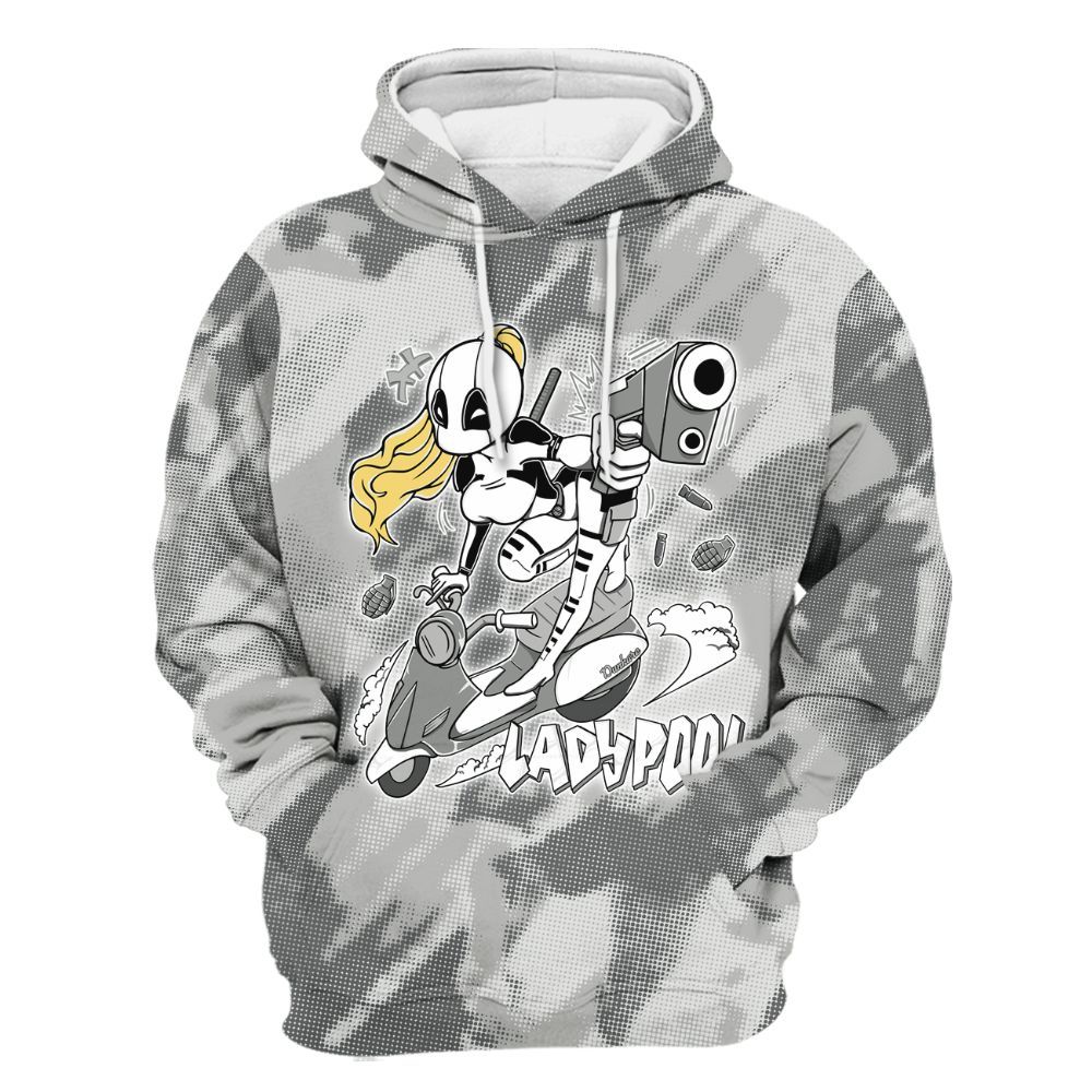 Hoodie To Match Retro Wet Cement 4s - Lady Pool Cartoon Abstract Halftone All Over Print