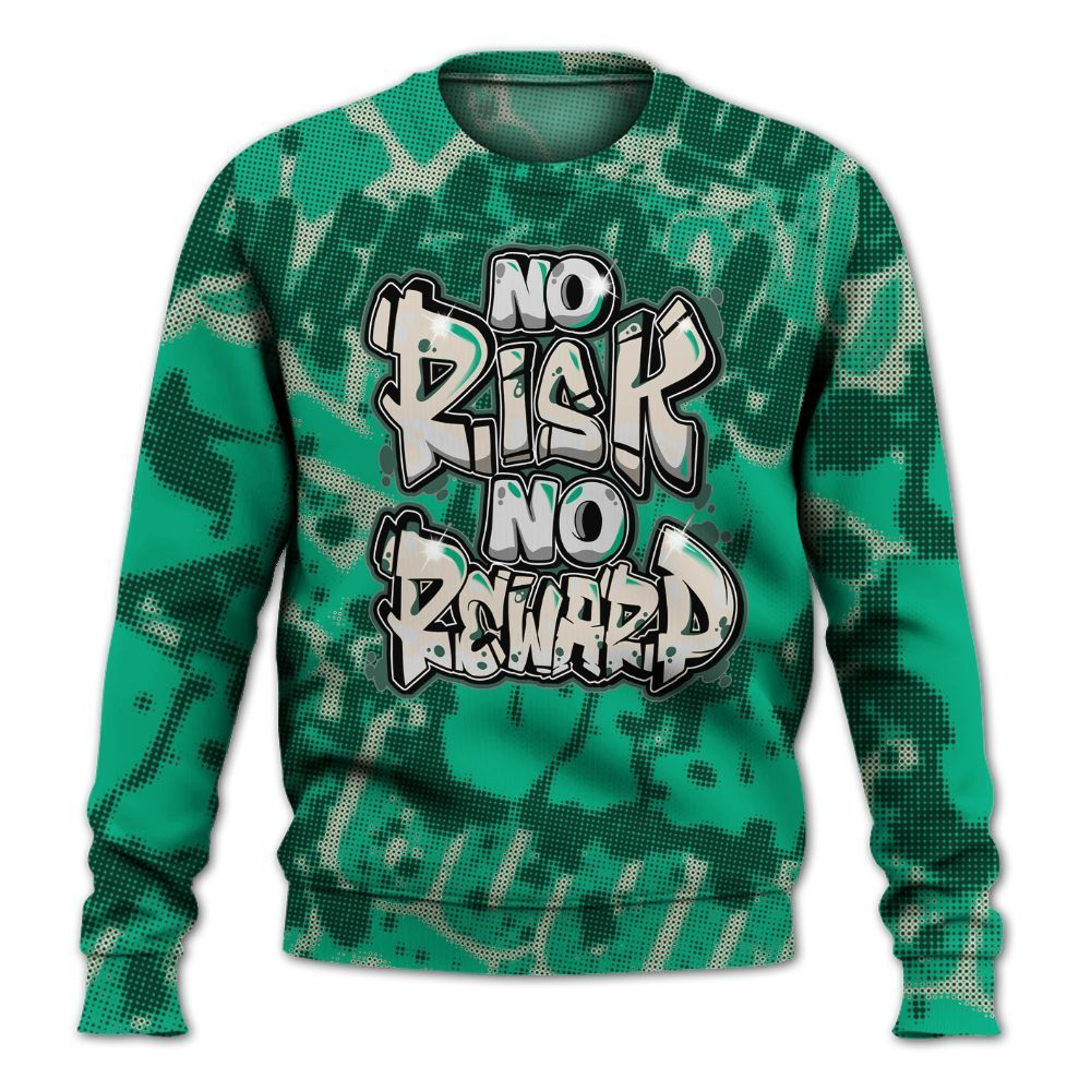Sweatshirt To Match Oxidized Green 4s - No Risks No Reward Street All Over Print