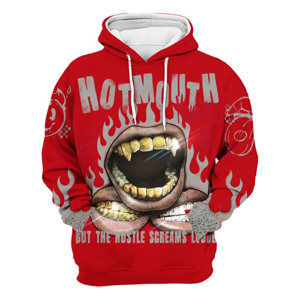 Hoodie To Match Air Griffey Max Gray Reds 1s - Mouth Burning Street Style All Over Print