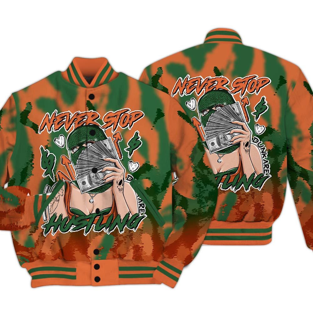 Varsity Jacket To Match Low Miami 5s - Hustling Unique Burn Varsity Jacket Unisex