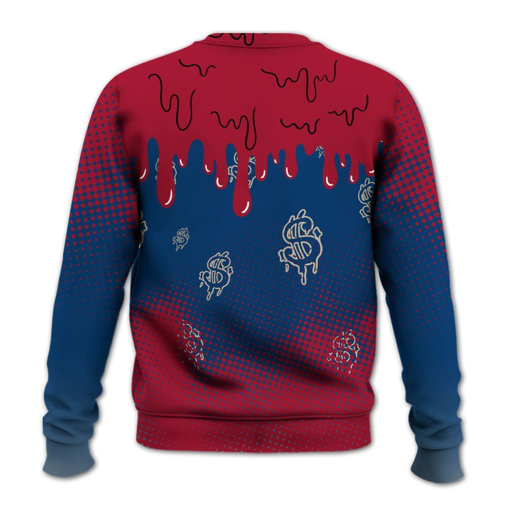 Sweatshirt To Match Rare Air 4s - Loot Bear Unique Drip All Over Print