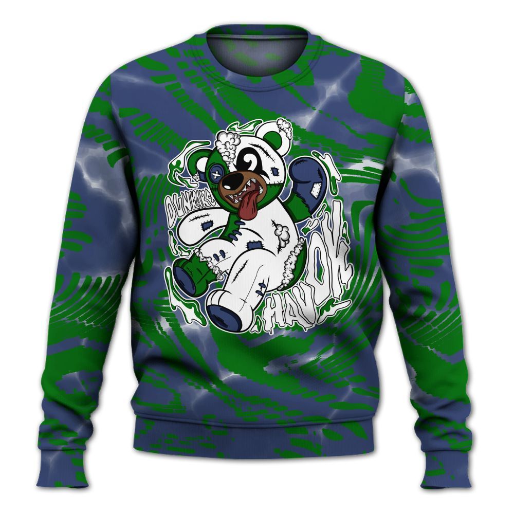 Sweatshirt To Match Midnight Navy 13s - Havok Bear All Over Print