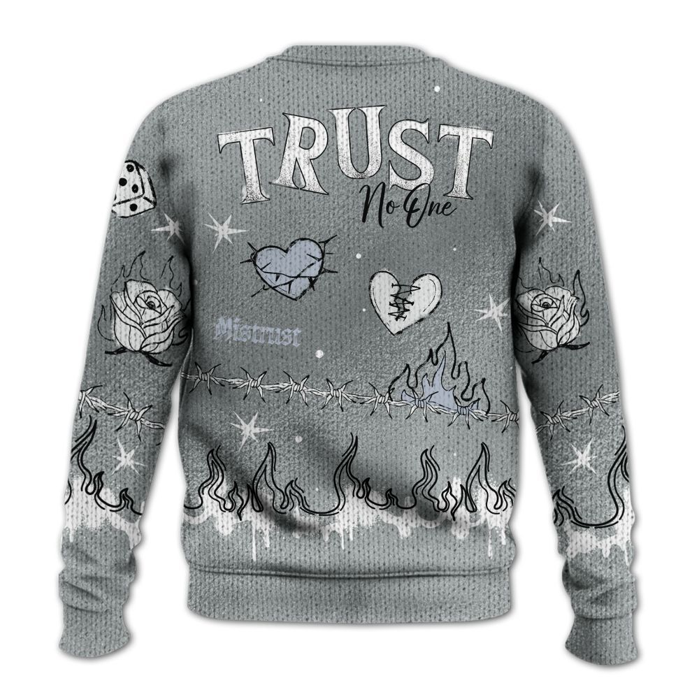 Sweater To Match White Metallic 2026 5s - Trust No One Snake-Bite Doodle Crayon Graphic