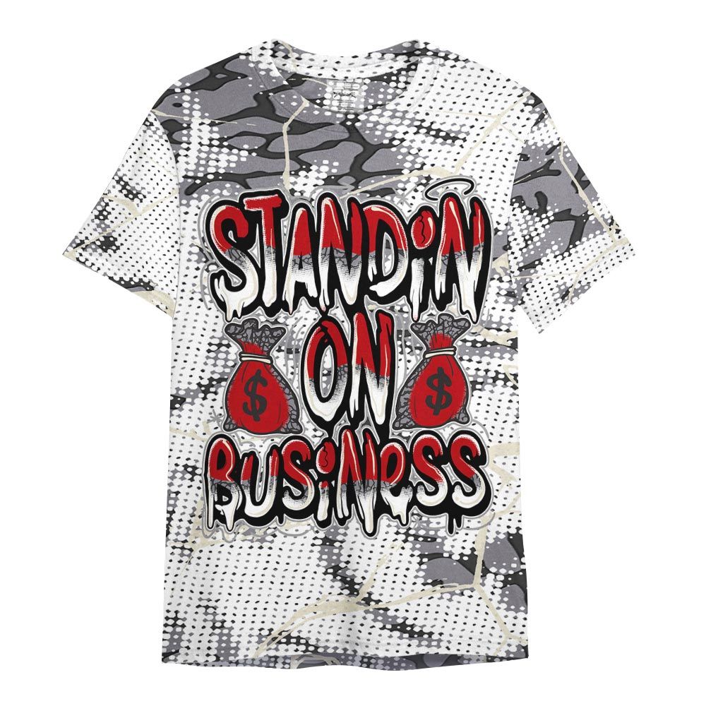 Shirt To Match Cement Grey 3s - Standin' Business White Graphic Crack Shirt Unisex