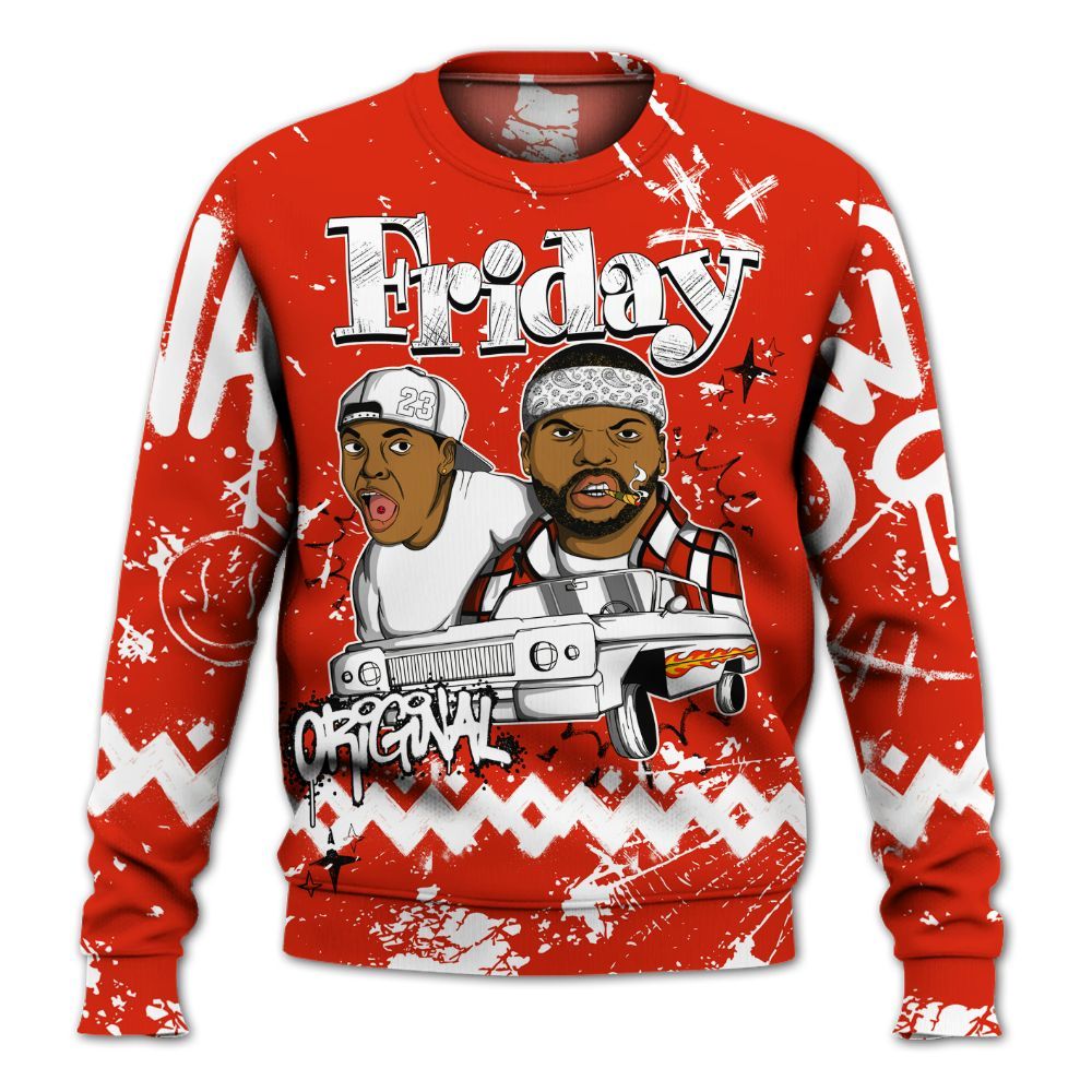 Sweatshirt To Match Retro Cherry 11s - Friday Sneaker Crayon All Over Print